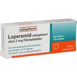 LOPERAMID-ratiopharm akut 2 mg Filmtabletten