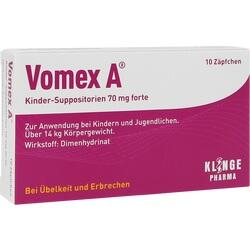 VOMEX A Kinder-Suppositorien 70 mg forte