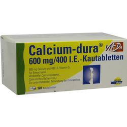 CALCIUM DURA Vit D3 600 mg/400 I.E. Kautabletten