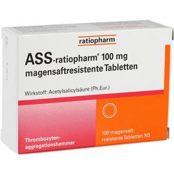 ASS-ratiopharm 100 mg magensaftres.Tabletten